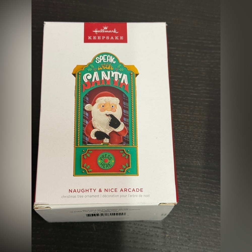 2023 Hallmark Keepsake Santa Ornament Naughty and Nice Arcade Music Light &Sound